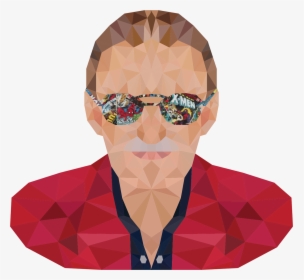 A Low Poly Illustration Of The Talented Stan Lee Concept - Illustration, HD Png Download, Transparent PNG