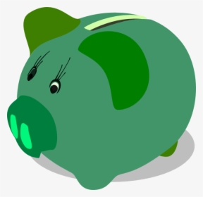 Green Piggy Bank Clipart, HD Png Download, Transparent PNG
