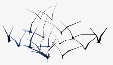 Curtis Jere Black Metal Flying Birds Wall Art - Sketch, HD Png Download, Transparent PNG