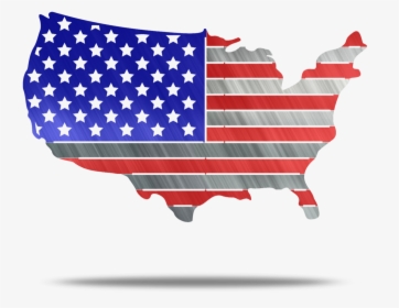 Usa Metal Conus Flag Metal Wall Art , Png Download - Map Of The United States With Flag, Transparent Png, Transparent PNG
