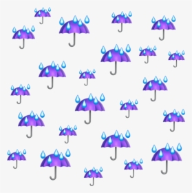 #emoji #background #paraguas #rain #lluvia #blue #azul - Emoji Lluvia, HD Png Download, Transparent PNG