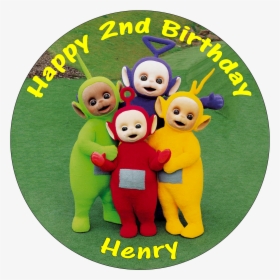Teletubbies Edible Personalised Round Birthday Cake - 2nd Teletubbies Birthday Cake, HD Png Download, Transparent PNG