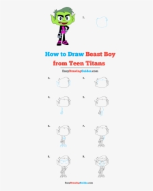 How To Draw Beast Boy From Teen Titans - Draw Luigi Step By Step, HD Png Download, Transparent PNG