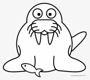 Walrus Clipart Black And White, HD Png Download, Transparent PNG