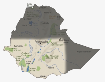 South Ethiopia Map - Southern Nation And Nationalities Peoples Region Map, HD Png Download, Transparent PNG