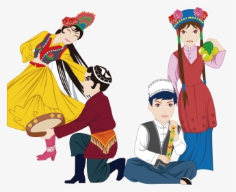 Transparent Culture Clipart - Chinese Folk Dance Clipart, HD Png Download, Transparent PNG