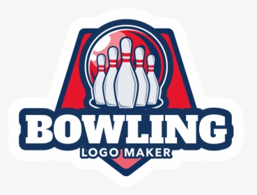 Bowling Logo Maker With Bowling Pins And Ball Graphics - Bowling Logos Blue, HD Png Download, Transparent PNG