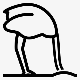 Ostrich Head In Sand Icon, HD Png Download, Transparent PNG