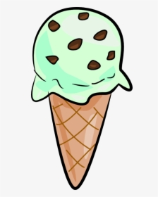 Ice Cream Cone The Totally Free Clip Art Blog Food - Mint Chocolate Chip Ice Cream Clipart, HD Png Download, Transparent PNG