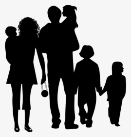 Happy Family Silhouette Png, Transparent Png, Transparent PNG