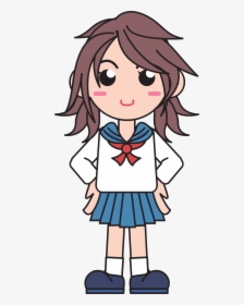 Japanese School Girl Clip Arts - School Girl Uniform Clipart, HD Png Download, Transparent PNG