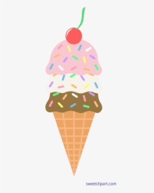 Transparent Icecream Cone Png - Drawing Cartoon Ice Cream Cone, Png Download, Transparent PNG