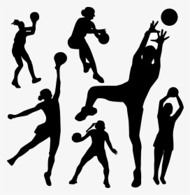 Netball Silhouette Illustration - Netball Png, Transparent Png, Transparent PNG
