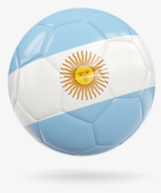 Glossy Soccer Ball - Argentina Flag In Soccer Ball, HD Png Download, Transparent PNG