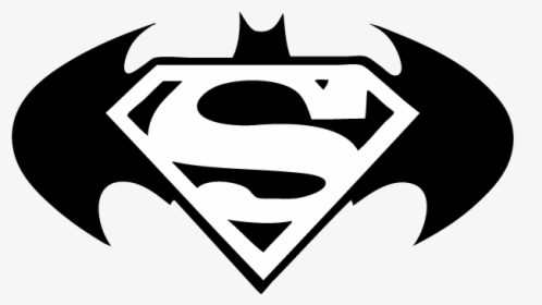 Black And White Superman Logo Png - Batman Superman Logo Png, Transparent Png, Transparent PNG