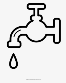 Faucet Coloring Page - Colouring Page Of Tap, HD Png Download, Transparent PNG