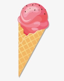 Ice Ice Cream Waffle Free Picture - Cone Ice Cream Vector, HD Png Download, Transparent PNG