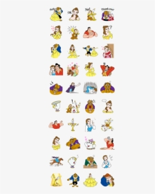 Beauty And The Beast Line Sticker Gif & Png Pack - Beauty And The Beast Cartoon Sticker, Transparent Png, Transparent PNG