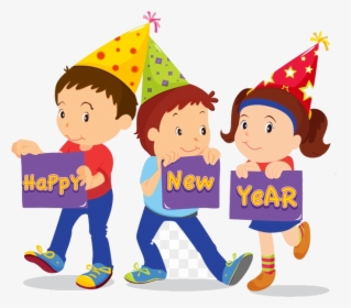 Happy New Year Clipart School Kids Free Transparent - New Years Kids, HD Png Download, Transparent PNG