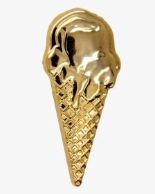 Golden Ice Cream Cone, HD Png Download, Transparent PNG