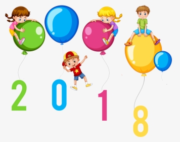 Balloons With Transparent Background - Three Kids Clipart, HD Png Download, Transparent PNG