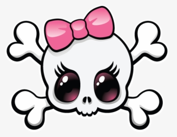 #skull #girly #freetoedit - Skull Girly, HD Png Download, Transparent PNG