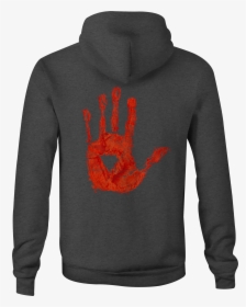 Zombie Zip Up Hoodie Bloody Handprint Hooded Sweatshirt - Sweatshirt, HD Png Download, Transparent PNG