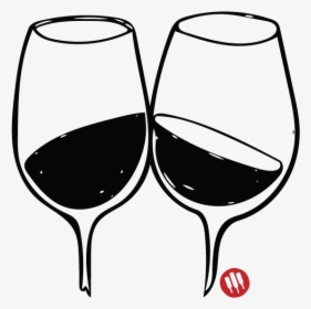 Clip Art Clinking Glasses Image - Wine Glass Black And White, HD Png Download, Transparent PNG