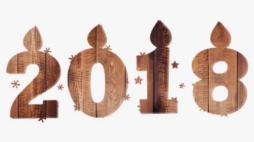 2018 Wood Happy New Year Clip Arts - Happy New Year 2018 Art, HD Png Download, Transparent PNG