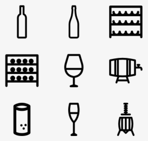 Linear Winery Elements - Wine Cellar Icon Png, Transparent Png, Transparent PNG