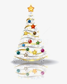 Free Png Transparent Christmas Gold Tree Png - Transparent Christmas Golden Tree Clipart, Png Download, Transparent PNG