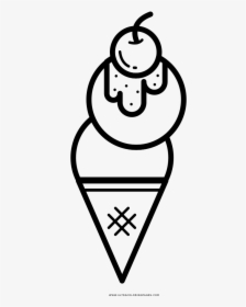 Coloring Ideas Ice Cream Cone Coloring Page Ultra Pages - รูป ไอ ติ ม ระบายสี, HD Png Download, Transparent PNG