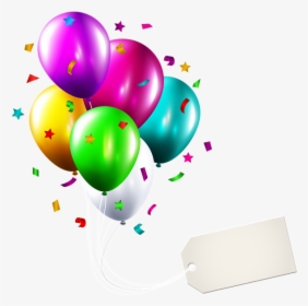 Transparent Curly Ribbon Png - Birthday Balloon In Png, Png Download, Transparent PNG