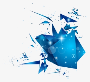Transparent Blue Abstract Background Png - Blue Geometric Shapes Png, Png Download, Transparent PNG