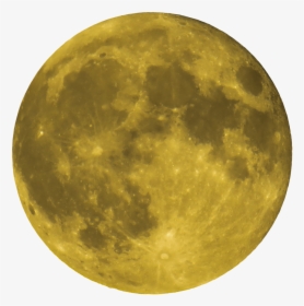 Yellow Moon Png - Yellow Full Moon Transparent, Png Download, Transparent PNG