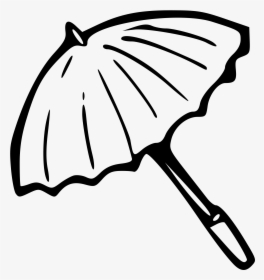 Umbrella In Black And White, HD Png Download, Transparent PNG