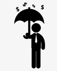 Man Holding A Umbrella Clipart, HD Png Download, Transparent PNG