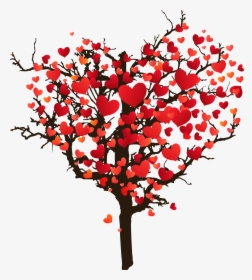 #heart #tree #valentines #heart #love #valentines #valentinesday - Silhouette Couple With Heart Tree, HD Png Download, Transparent PNG