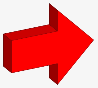 Stock Photo Illustration Of A Right Facing 3d Red Arrow, HD Png Download, Transparent PNG