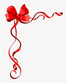 Red Ribbon Border Clipart - Christmas Ribbon Page Border, HD Png Download, Transparent PNG