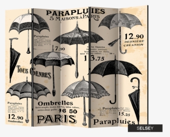 Vintage Umbrellas 5 Piece Room Divider, HD Png Download, Transparent PNG