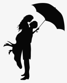 Romantic Couple Silhouettes Png Clip Art Image, Transparent Png, Transparent PNG