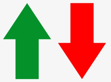 Green Arrow Pointing Up Next To A Red Arrow Pointing - Green Red Arrow Png, Transparent Png, Transparent PNG
