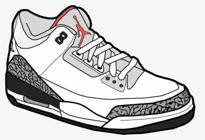 Transparent Shoe Clipart - Cartoon Jordans Png, Png Download, Transparent PNG