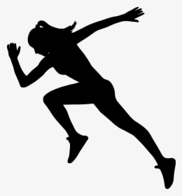 Silhouette Fit Run Gym Runner Workout Woman - Woman Running Silhouette, HD Png Download, Transparent PNG
