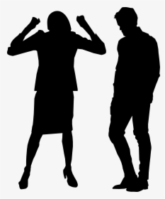 Standing,human Behavior,silhouette - Angry Woman Silhouette Png, Transparent Png, Transparent PNG