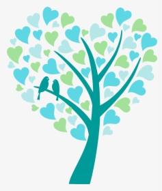 Bird Wedding Invitation Tree Heart - Heart Tree Wedding Png, Transparent Png, Transparent PNG