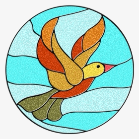 Bird Stained Glass Clip Arts - Clipart Stained Glass, HD Png Download, Transparent PNG