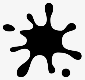 Ketchup Clipart Splat - Paint Splat Black And White, HD Png Download, Transparent PNG