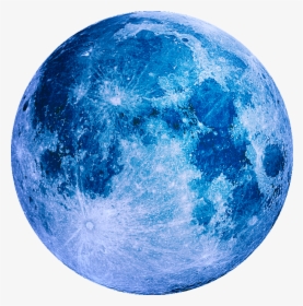 Moon - Blue Full Moon Png, Transparent Png, Transparent PNG